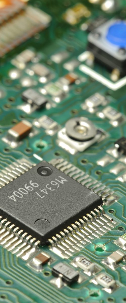 Closeup of an electronic board